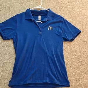 McDonald's Blue Polo Button Down Shirt
